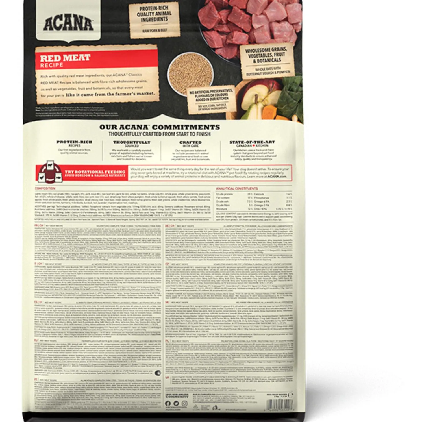 Acana Classics Classic Red Lam&Rund - Hondenvoer