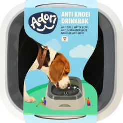 Adori Anti Knoei Waterbak Tiny Grijs - Hondendrinkbak