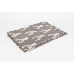 Adori Fleece Deken Met Print - Hondendeken - 140x100 cm Grijs Kerst