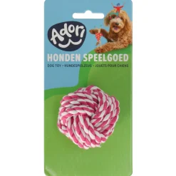 Adori Flos Bal Wit&Pink - Hondenspeelgoed