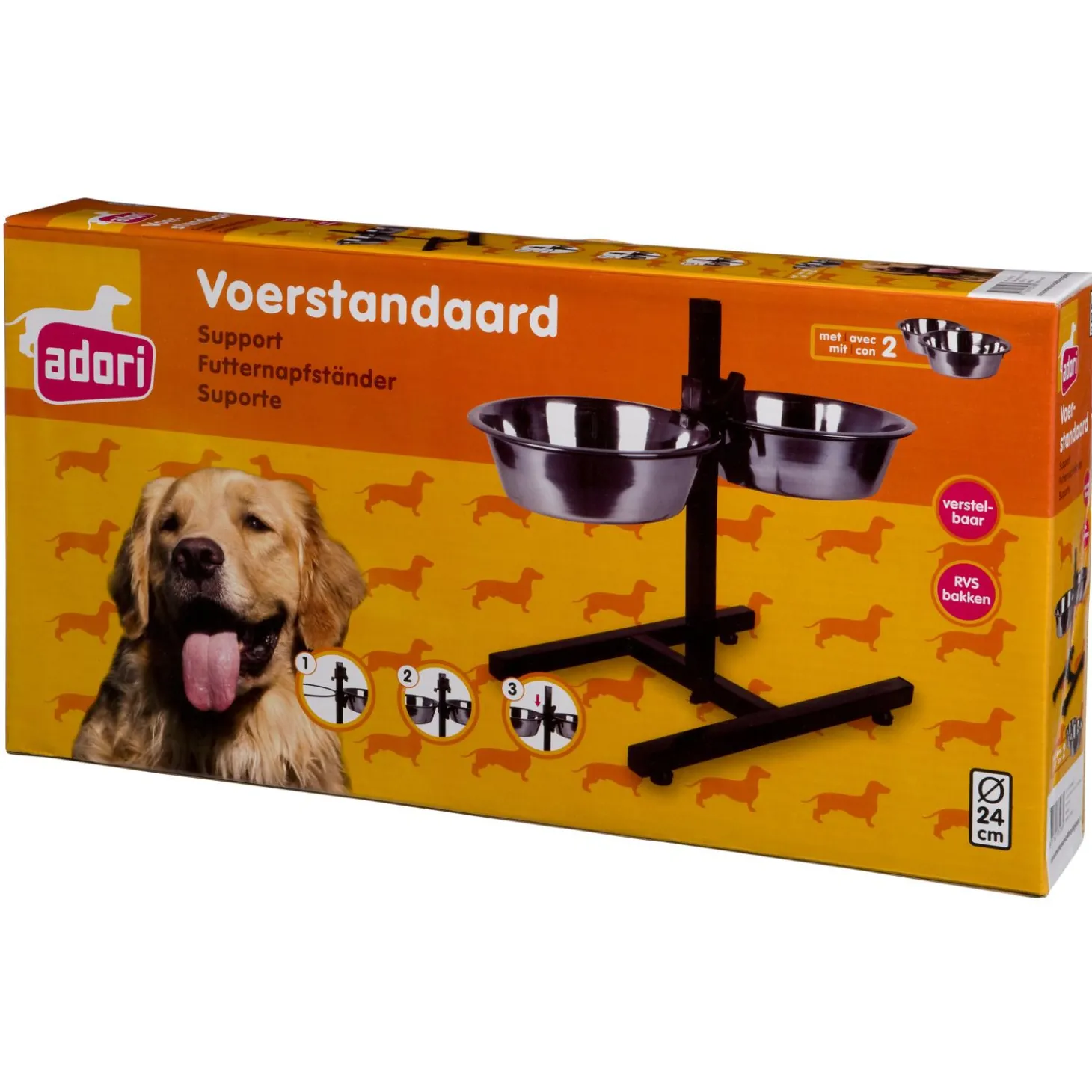 Adori H Standaard Inclusief 2 Bakken - Hondenvoerbak