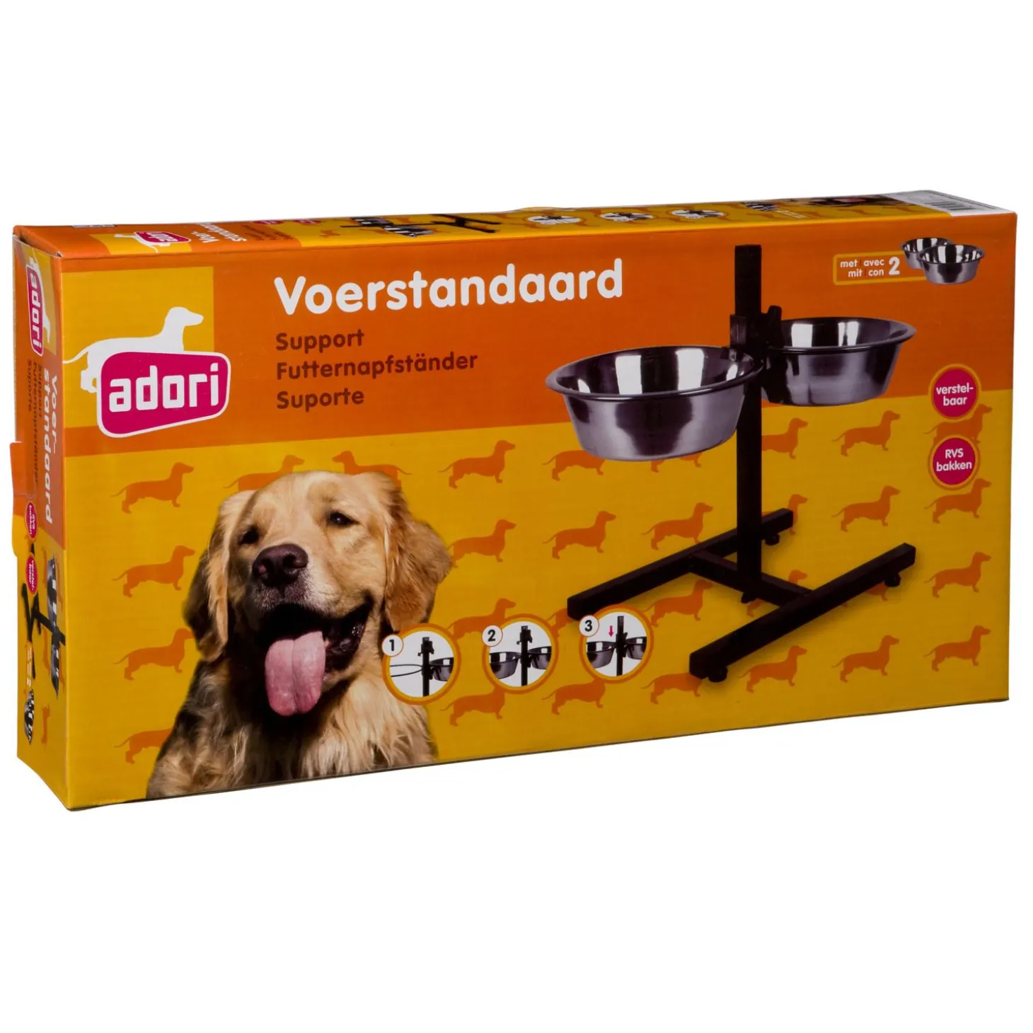 Adori H Standaard Inclusief 2 Bakken - Hondenvoerbak