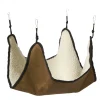 Adori Hangmat Knaagdier Nylon/Teddy - Slaapplaats - 50x45 cm Bruin Beige