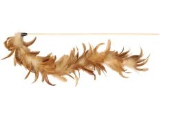 Adori Hengel Hout Met Veren - Kattenspeelgoed - 60 cm Natural