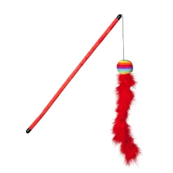 Adori Hengel Met Bal Met Veren - Kattenspeelgoed - Assorti per stuk