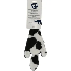 Adori Hondenspeelgoed Skinny Koe - Knuffel - 40 cm Zwart Wit