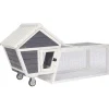 Adori Konijnenhok Bux - Dierenverblijf - 158x60x81.5 cm Grijs Wit