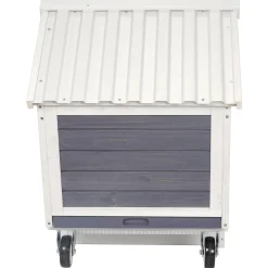 Adori Konijnenhok Bux - Dierenverblijf - 158x60x81.5 cm Grijs Wit