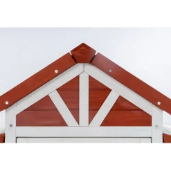 Adori Konijnenhok Hazel - Dierenverblijf - 141x67x112 cm Rood Wit