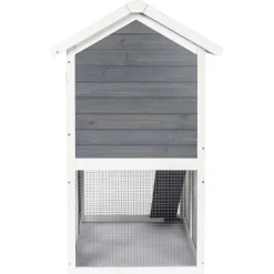 Adori Konijnenhok Izzy - Dierenverblijf - 111x71x115 cm Grijs Wit