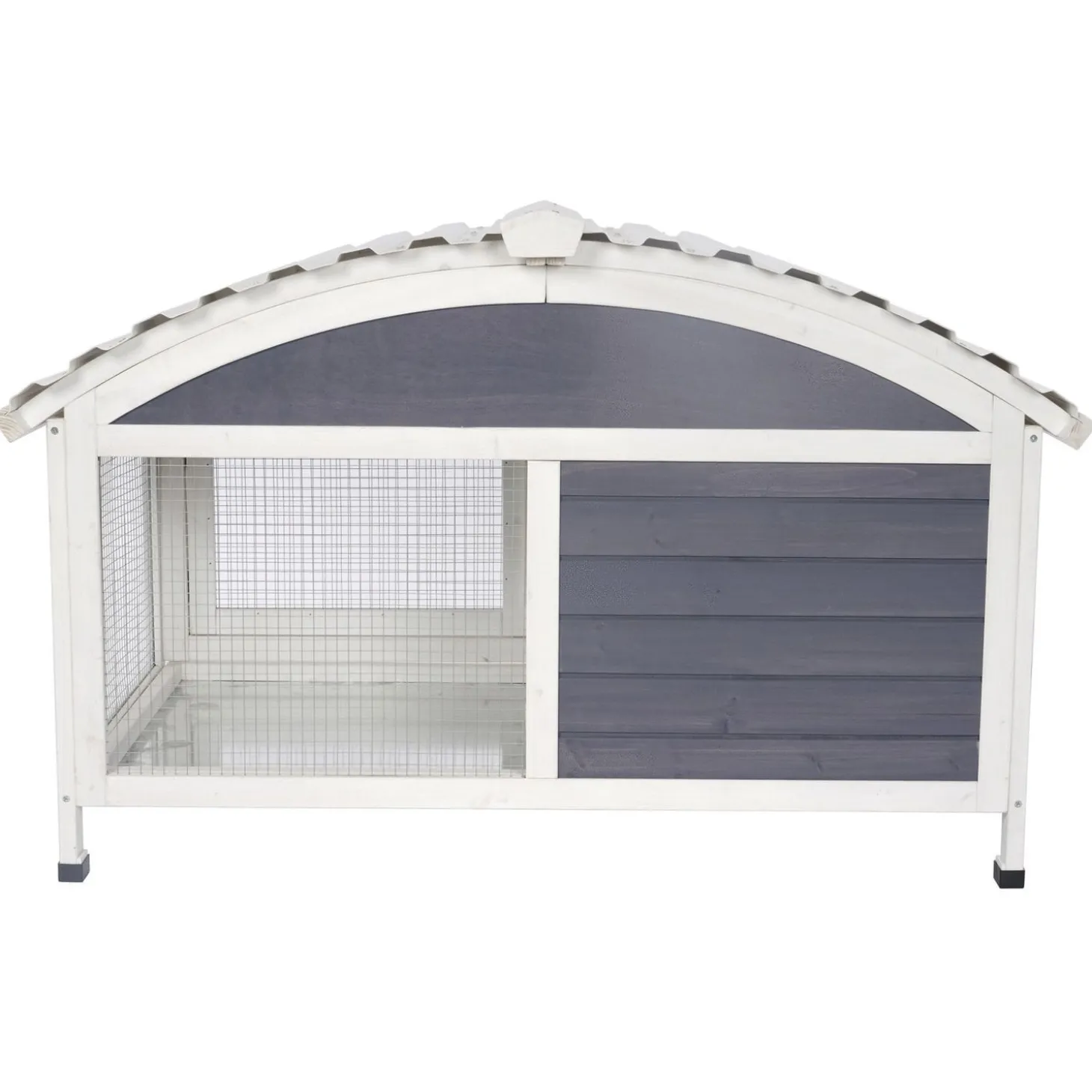 Adori Konijnenhok Jax - Dierenverblijf - 117x70x74 cm Grijs Wit