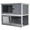 Adori Konijnenhok Ozzy - Dierenverblijf - 140x70x111 cm Lichtgrijs Wit
