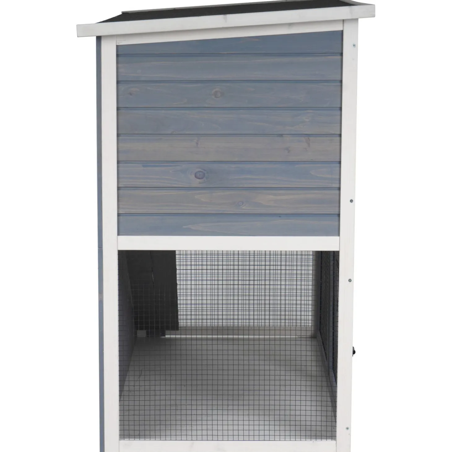 Adori Konijnenhok Ozzy - Dierenverblijf - 140x70x111 cm Lichtgrijs Wit