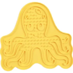 Adori Lickmat Octopus - Hondenvoerbak - 16.3x18.3x1.2 cm Geel