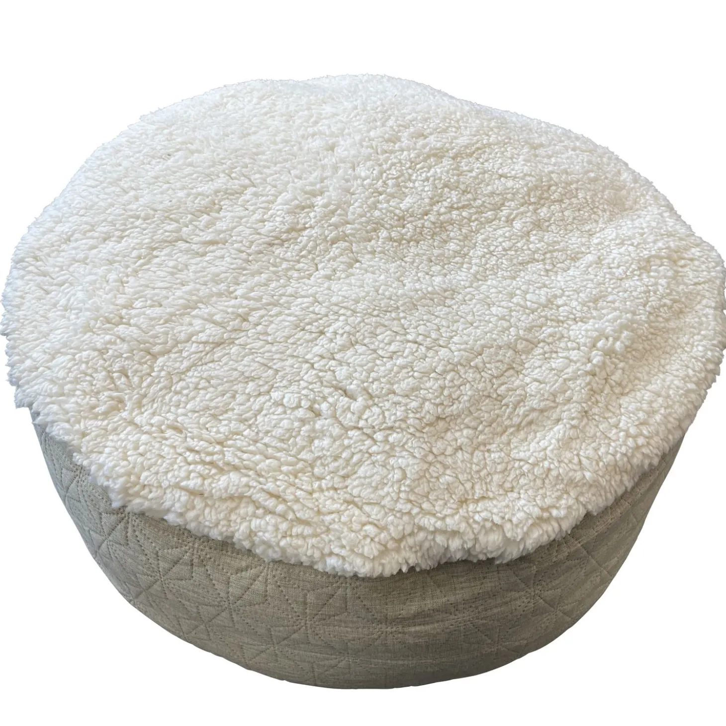 Adori Rond Kussen Myla - Kattenkussen - Ø60x18 cm Beige Groen
