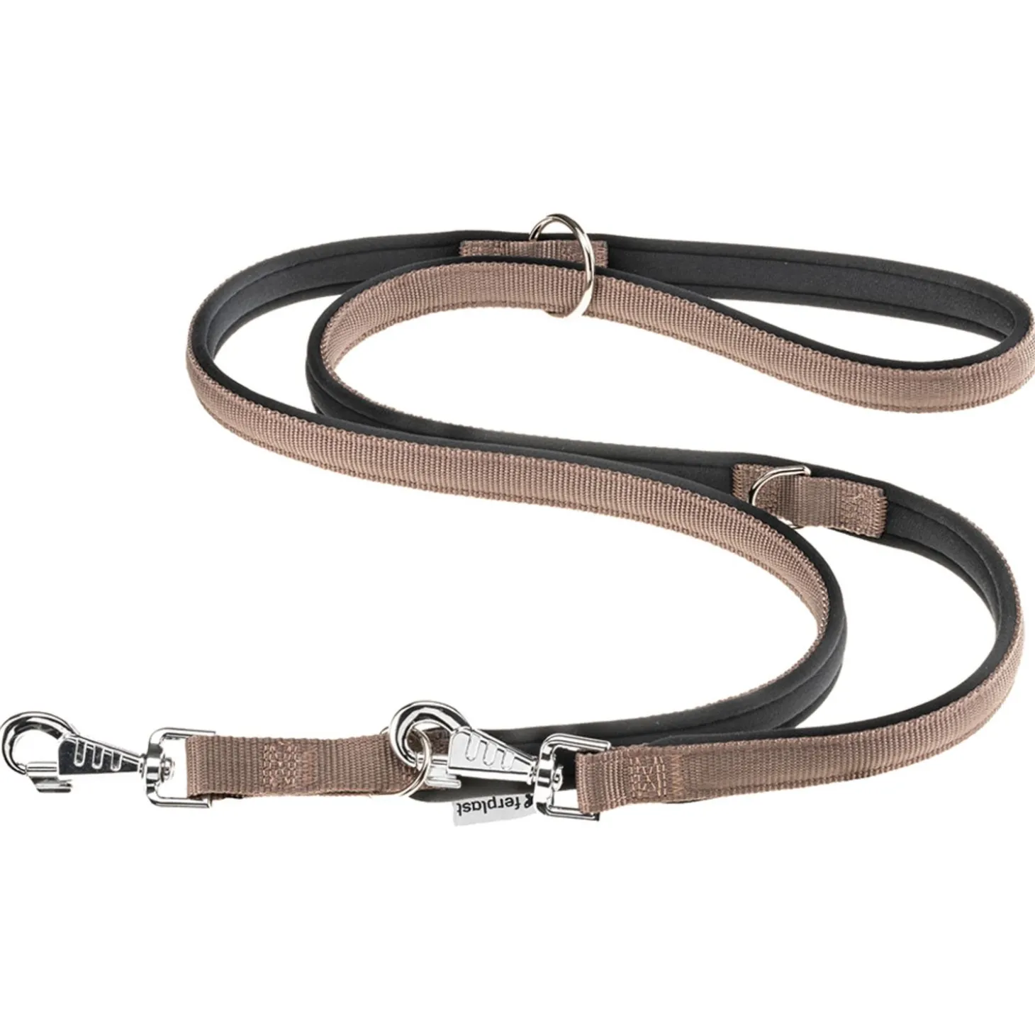 Adori Traininglijn Nylon Soft Bruin&Zwart - Hondenriem