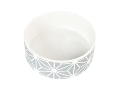 Adori Voerbak Puck - Hondenvoerbak - Ø16x6 cm Wit Grijs