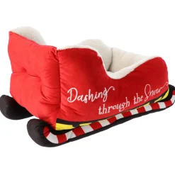 Adori Xmas Arreslee Plush - Hondenmand - 55x45x27 cm Rood