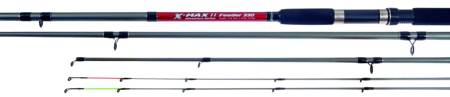 Albatros X-Max Feeder 330cm 3delig - Werphengels - Zwart Rood Feeder