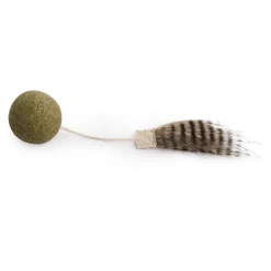 All For Paws Classic Comfort Catnip Bal Met Staart - Kattenspeelgoed - 22x5x5 cm Multi-Color