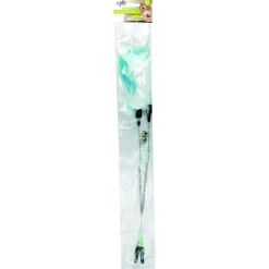 All For Paws Kattenhengel Spring Feather - Kattenspeelgoed - 43x8x2 cm Blauw Groen