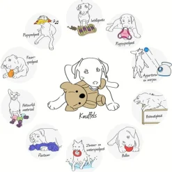 All For Paws Lambswool  Cuddle Ropey Floppers - Hondenspeelgoed - 43x16x6.5 cm Multi-Color
