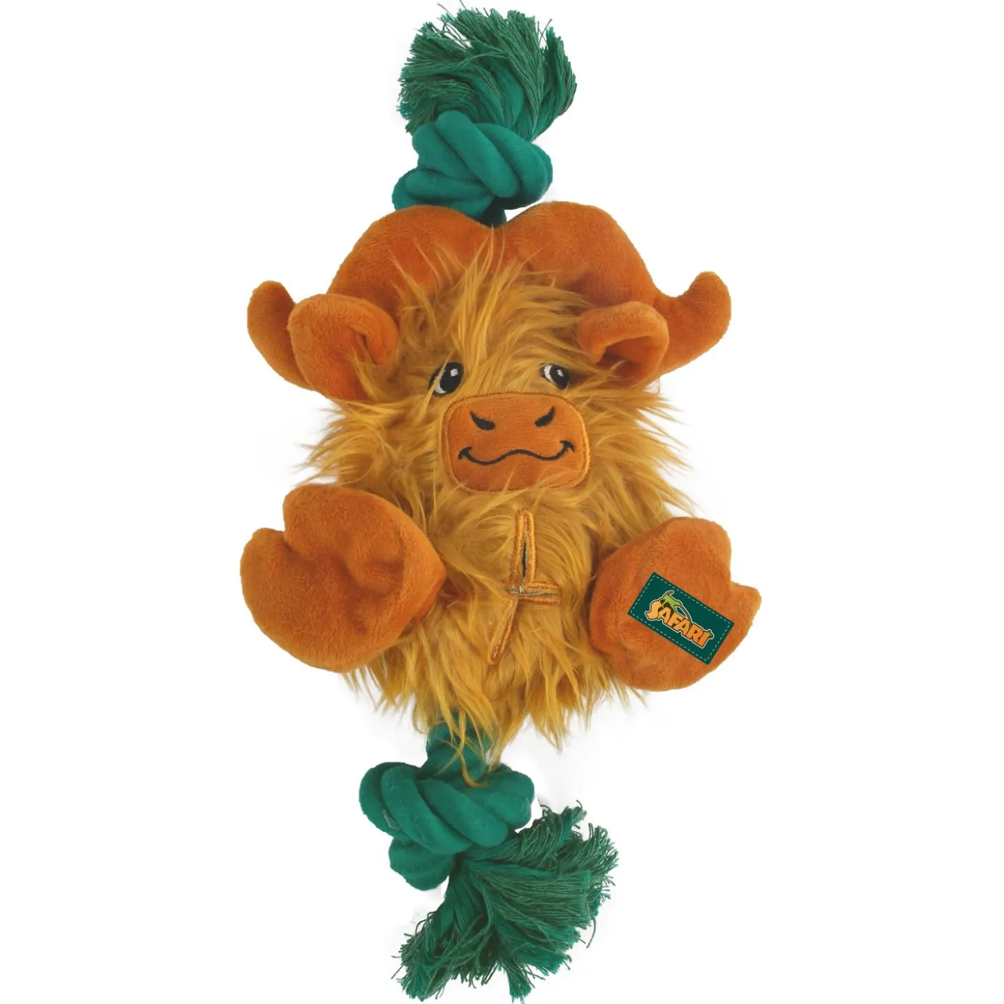 All For Paws Safari Big Foot Buffalo - Hondenspeelgoed - 31 cm Bruin