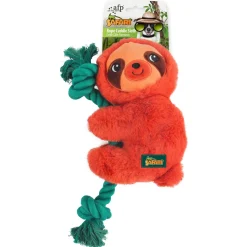 All For Paws Safari Rope Cuddle Sloth - Hondenspeelgoed - 31 cm Oranje