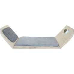 All For Paws Skywalk - Scratcher Lounge Bed With Catnip Ball - Wandkrabpaal - 40x9x29 cm Grijs