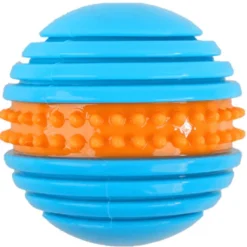 All For Paws Squeeze Fetch Ball - Hondenspeelgoed - Ø6.3 cm Oranje Blauw