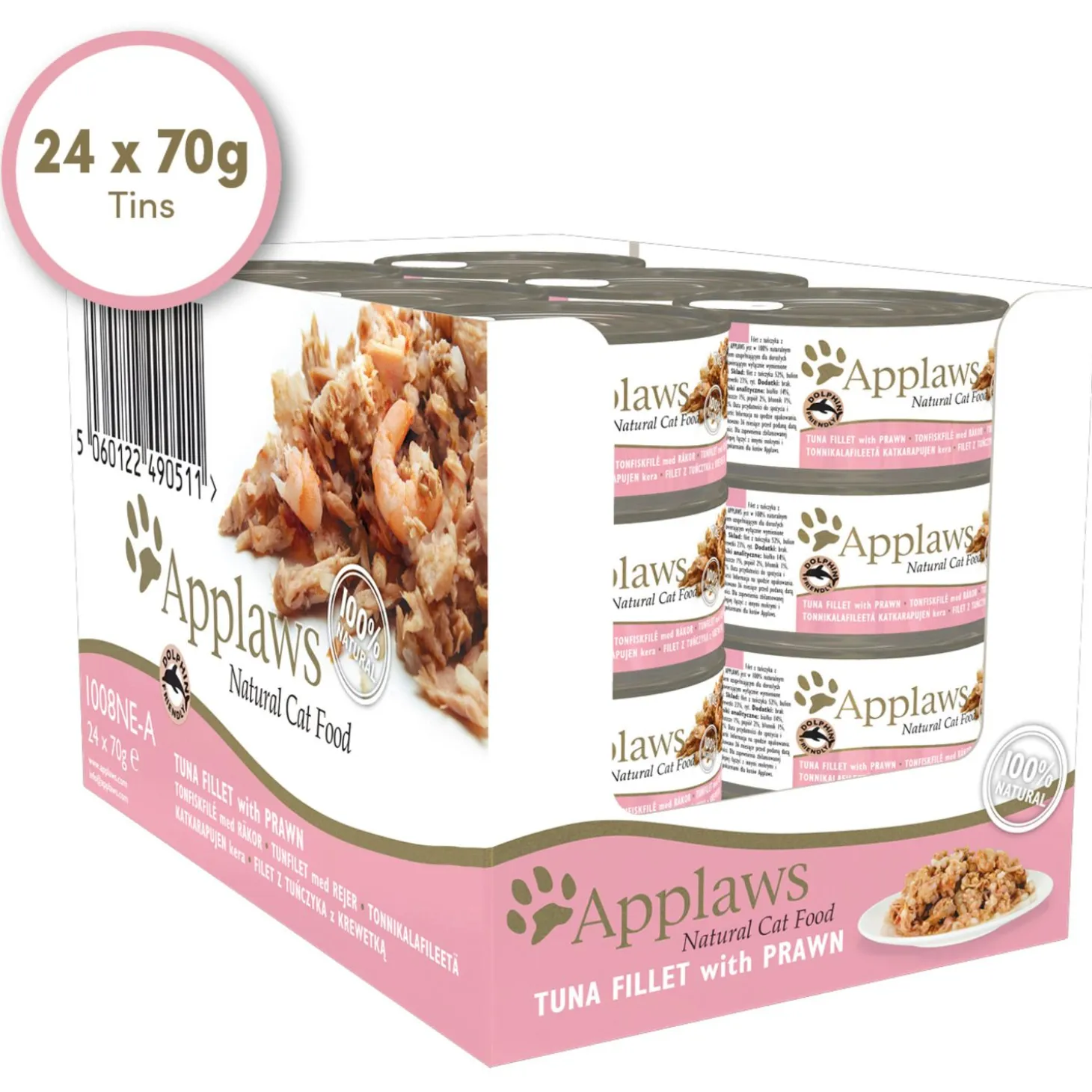 Applaws Cat Blik Tuna Fillet & Prawn - Kattenvoer - 70 g