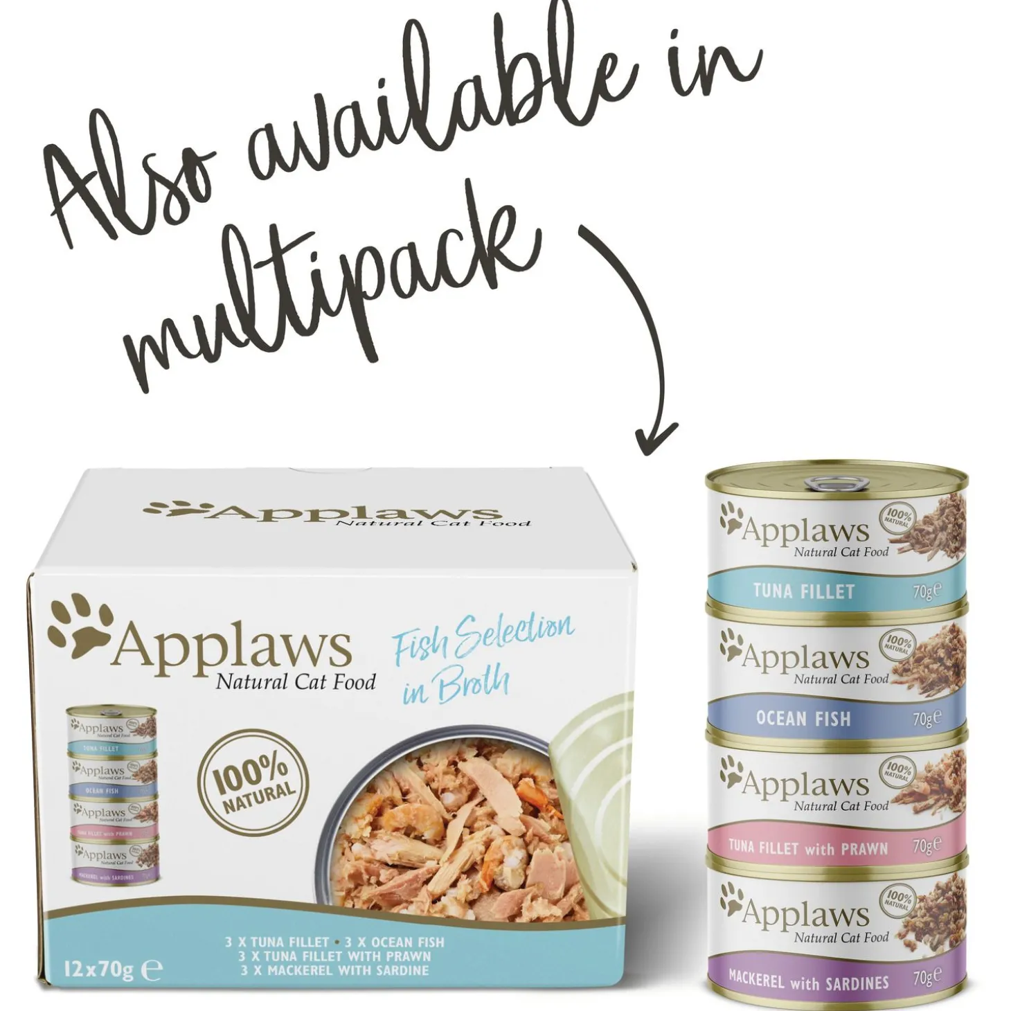 Applaws Cat Blik Tuna Fillet & Prawn - Kattenvoer - 70 g