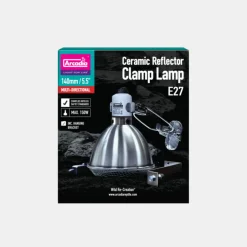 Arcadia Reflector Met Klem En Keramische E27 Fitting - Verwarming - 14 cm Rvs