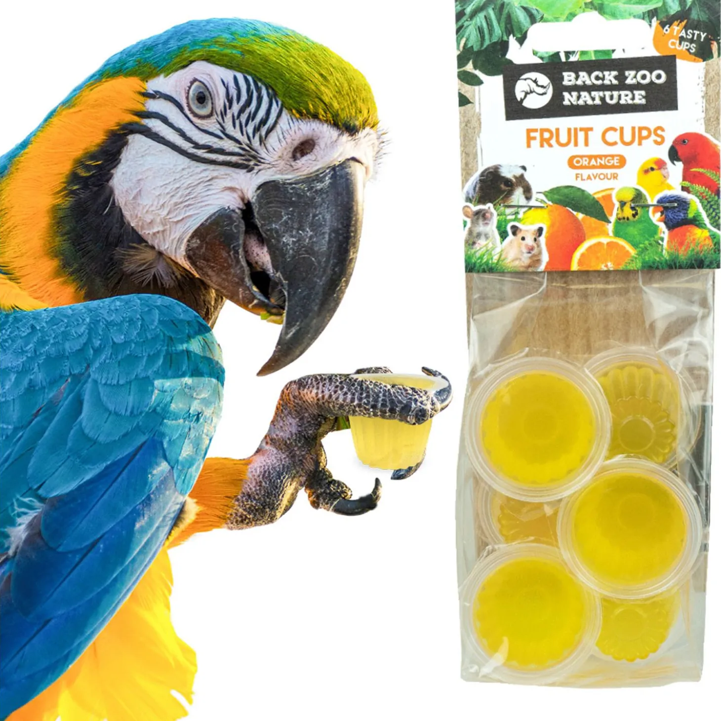 Back Zoo Nature Fruit Cups - Vogelsnack - Sinaasappel 6 stuks