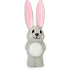 Beeztees Puppy Konijn - Hondenspeelgoed - 14x5x5 cm 50 g Grijs