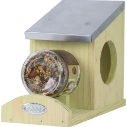 Best For Birds Eekhoorn Pindakaasvoederhuis - Tuindierenvoer - 25x12x19 cm Lichtgroen Zink