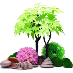 Biorb Decor Set Zomer - Aquarium - Ornament - 30 l Groen Lichtroze Beige