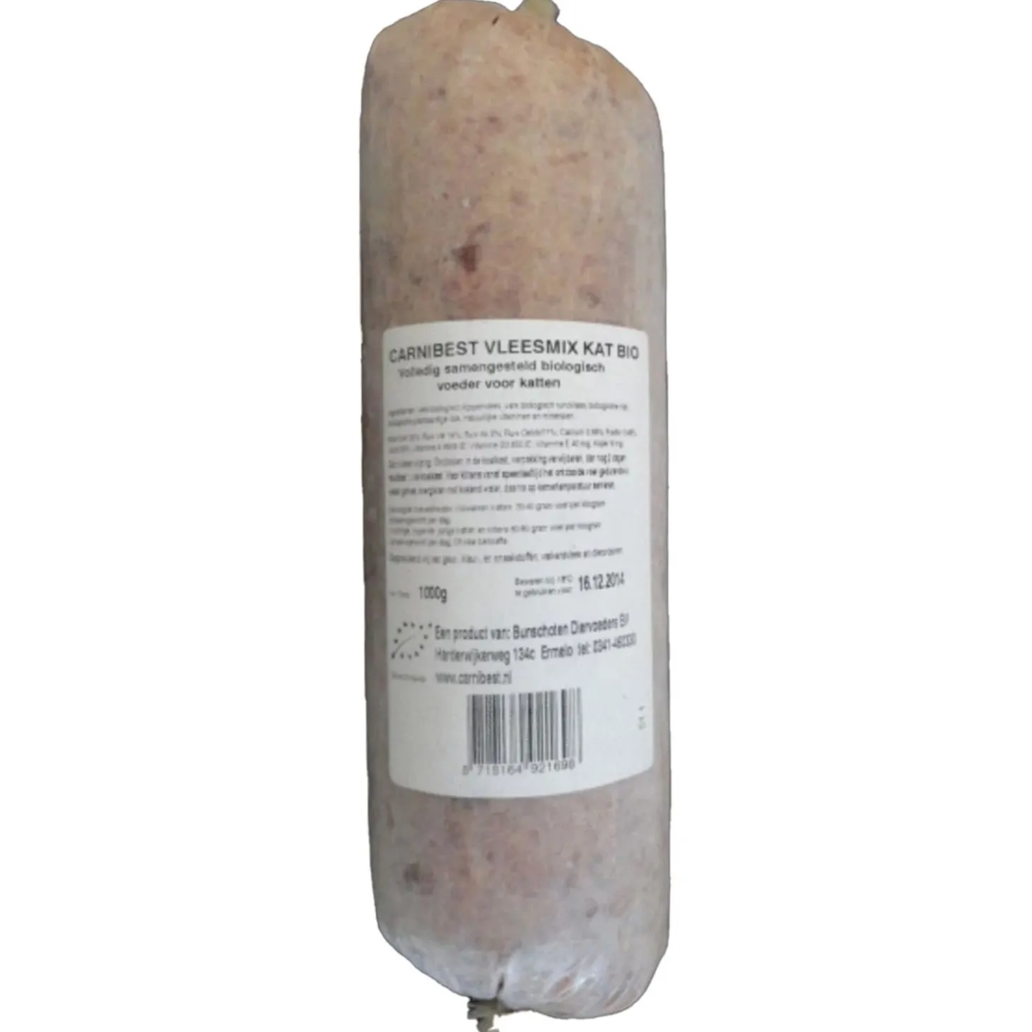 Carnibest Vleesmix Bio - Diepvriesvoer - Rundvlees Kip Rijst 1000 g