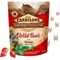 Carnilove Pouch Rosehips - Hondenvoer - Wild Zwijn Rozenbottel 300 g