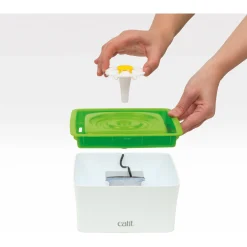 Catit Drinkfontein Mini Bloem Senses - Kattendrinkbak - Ø18.2x12 cm 1.5 l Wit Groen Mini