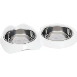 Catit Dubbele Voerbak - Kattenvoerbak - 32x17.5x6 cm Wit