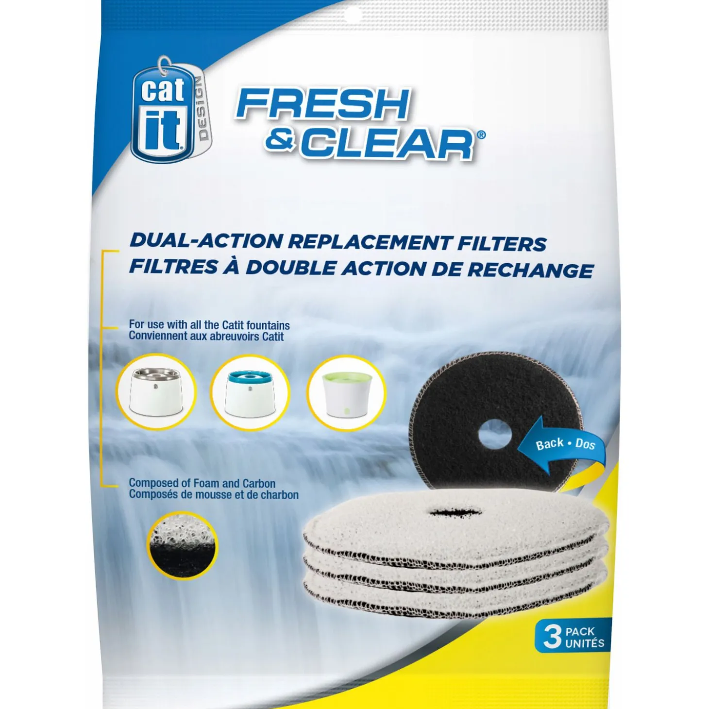 Catit Filters Drinkfontein 2l - Kattendrinkbak - 3 stuks