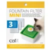 Catit Filters Drinkfontein Mini - Kattendrinkbak - 15x12x2.5 cm Wit 3 stuks