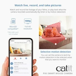 Catit Pixi Smart Mouse Camera - Kattenspeelgoed - Wit