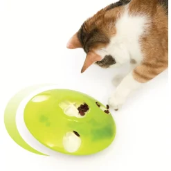 Catit Play Treat Spinner - Kattenspeelgoed - Ø19.5x5.8 cm Wit Groen