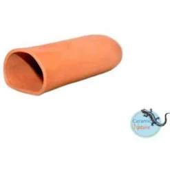 Ceramicnature Leghol Rond - Aquarium - Ornament - 12x5x4 cm Rood M