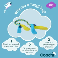 Coachi Tuggi Tug - Hondenopvoeding - Navy Lime Lichtblauw