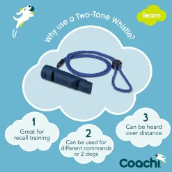 Coachi Two-Tone Whistle Hondenfluit - Hondenopvoeding - Navy