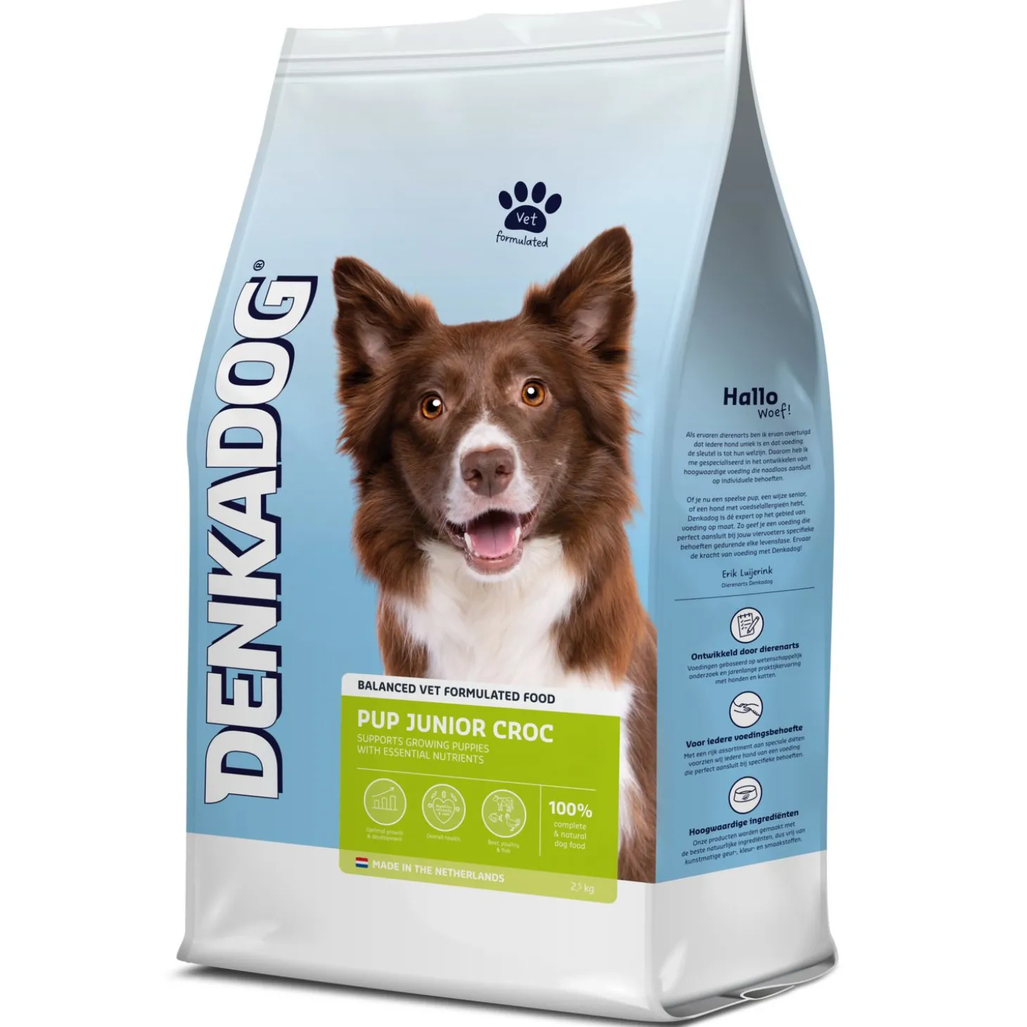Denkadog Pup Junior Croc Rund&Kip&Vis - Hondenvoer