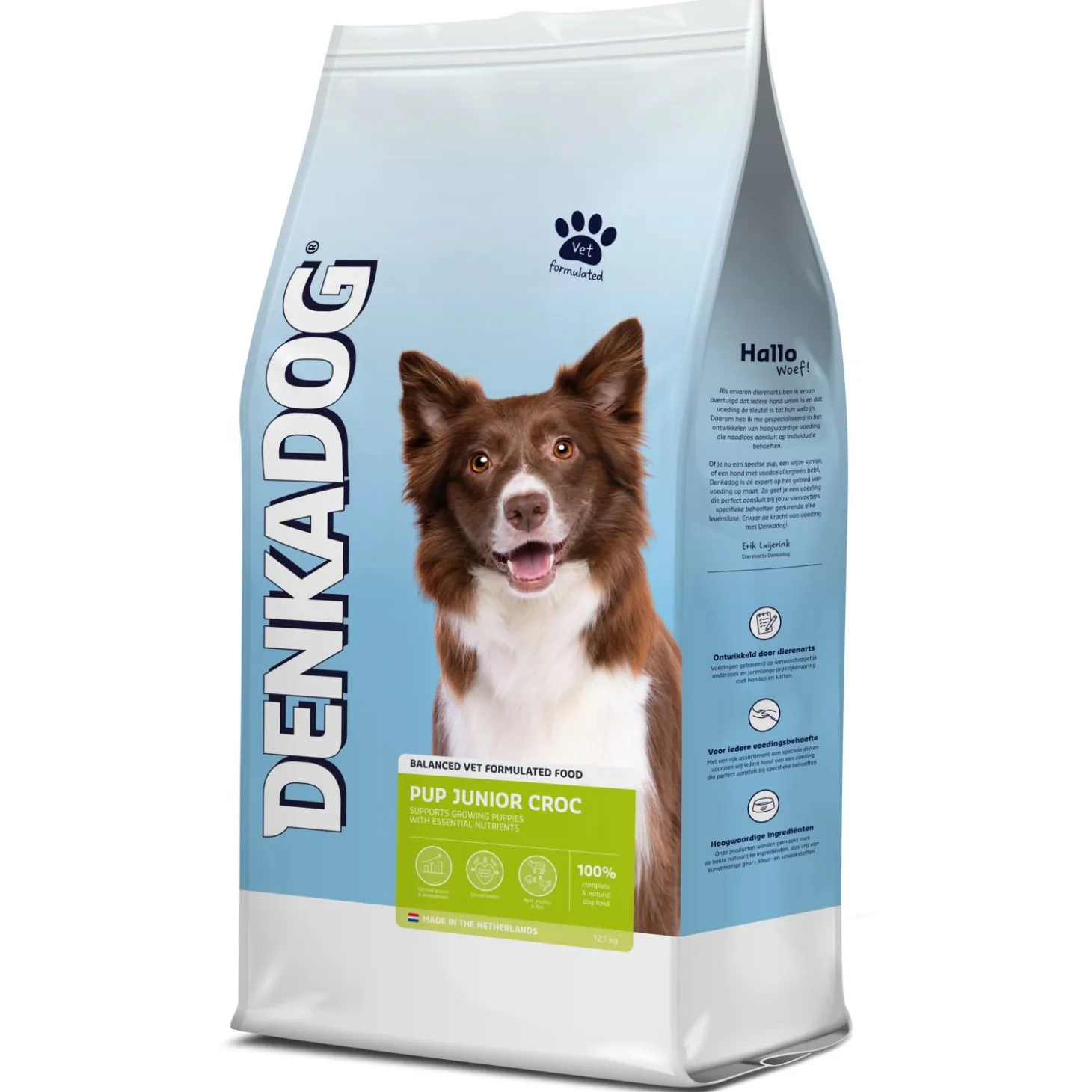 Denkadog Pup Junior Croc Rund&Kip&Vis - Hondenvoer